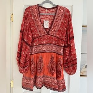 Free People NWT Luna Scarf Print Tunic